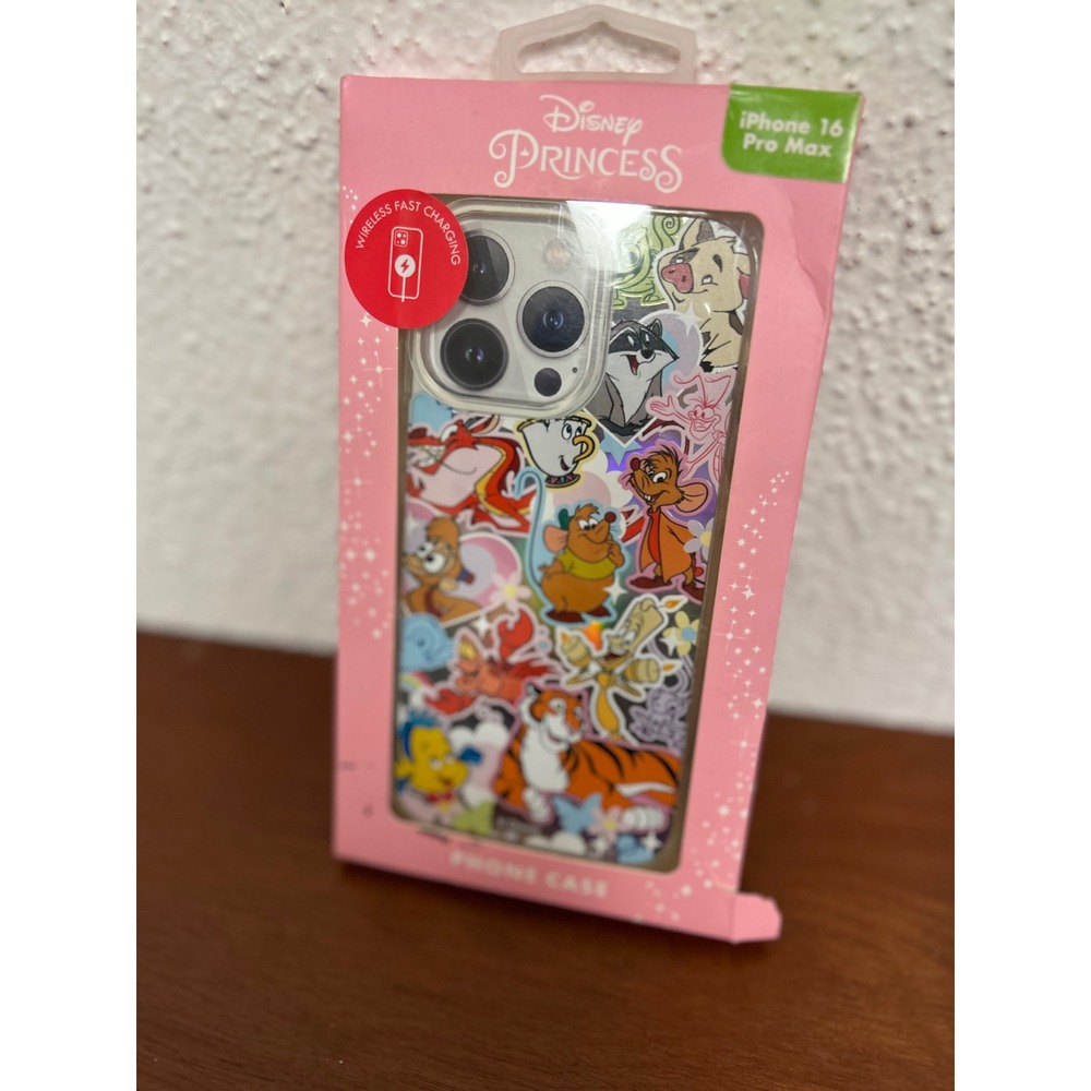 Disney Princess Sidekicks iPhone 16 Pro Max Case Wireless Charging Compatible